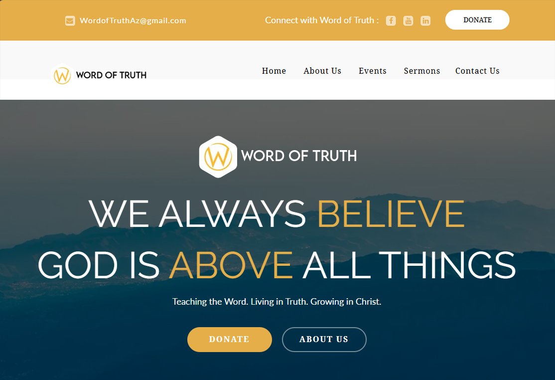 Word of Truth Church website design